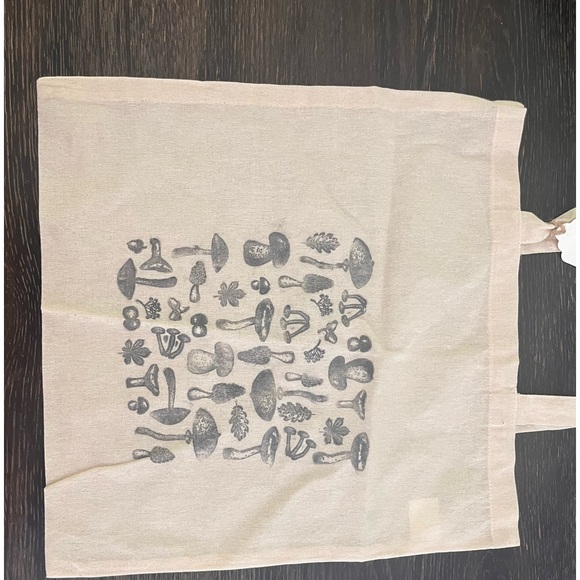 Hand stamped canvas bag - mushroom - Picture 4 of 4